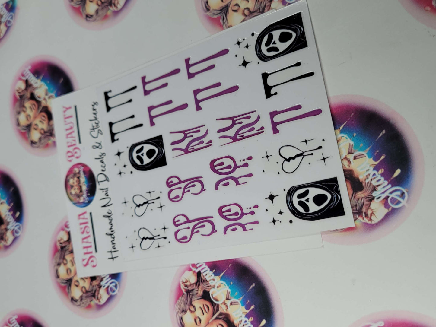 Spooky Scream Love Halloween Nail Stickers