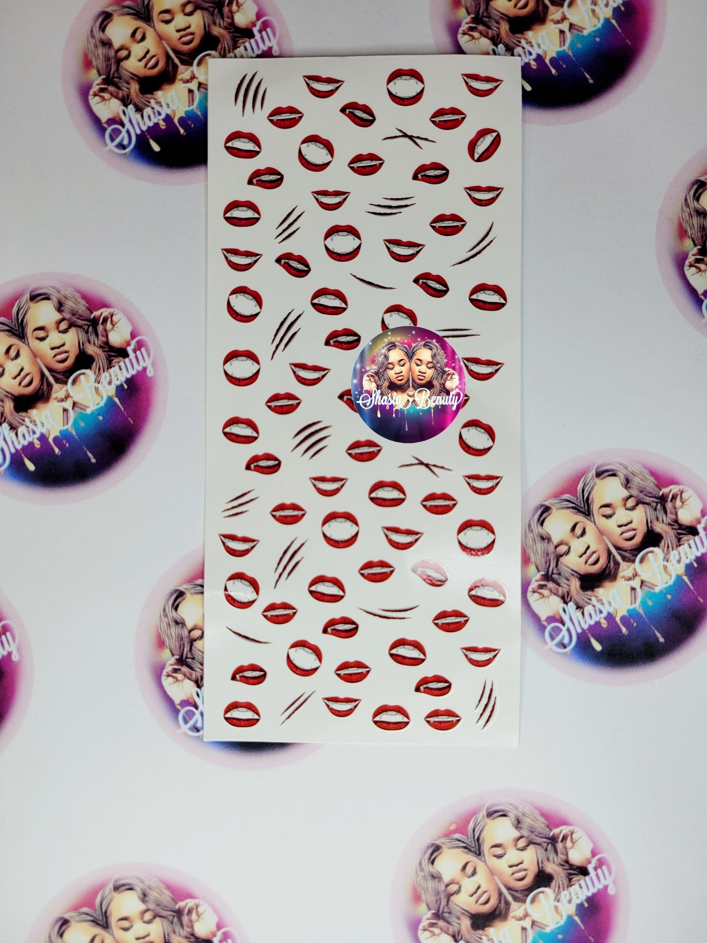 Sexy Vampire Lips Halloween Nail Sticker