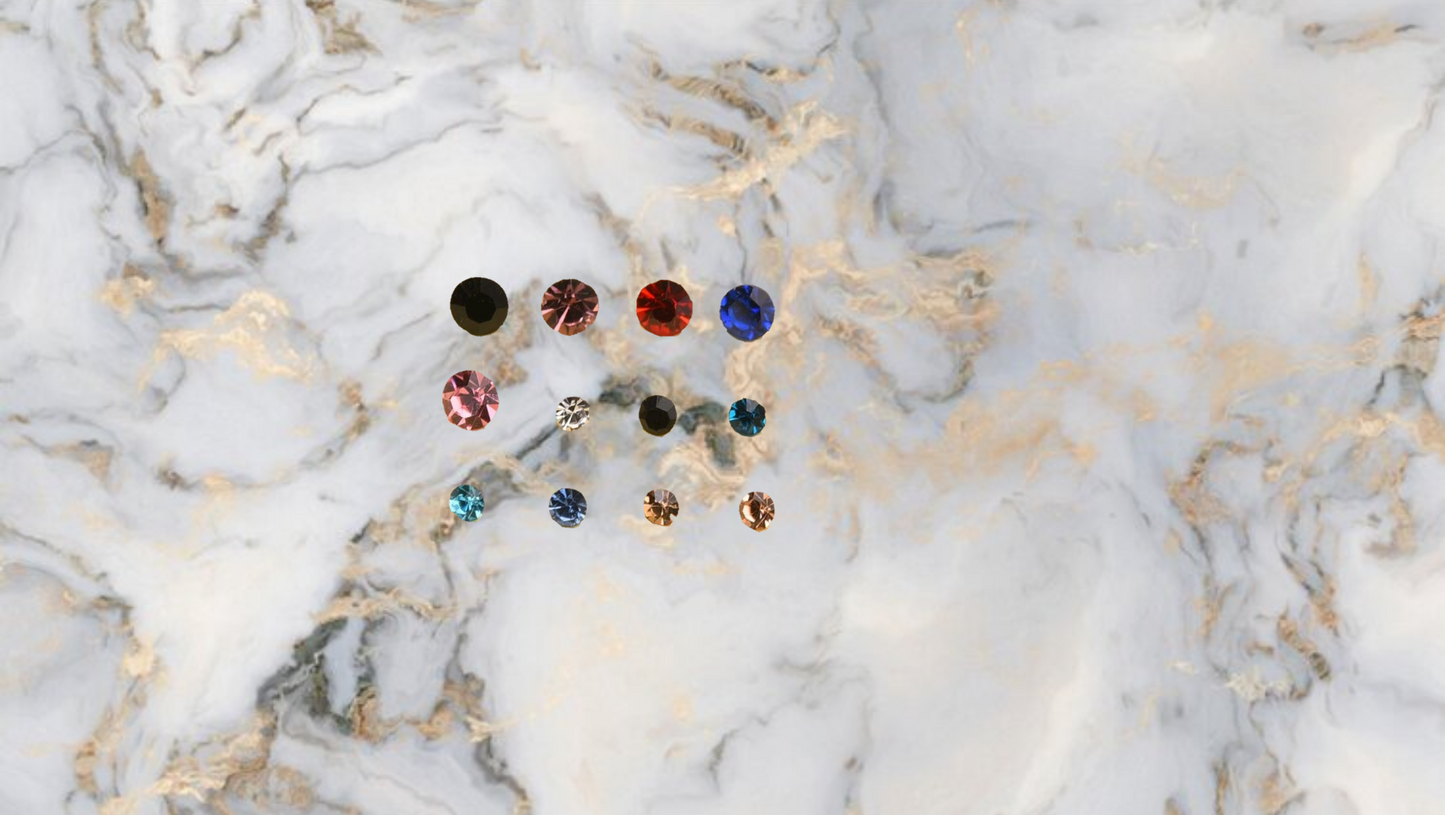 Rainbow Bling PP Rhinestone Nail Charms