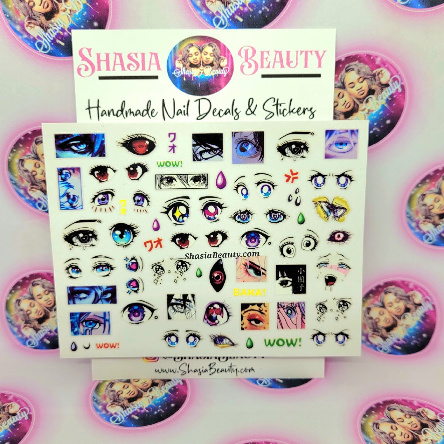 Anime Eyes Variety Character Nail Stickers