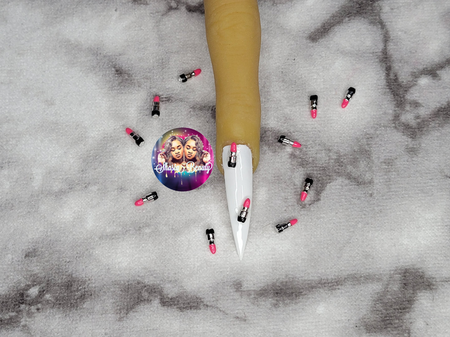 Pink Lipstick 💄 Nail Charms #069