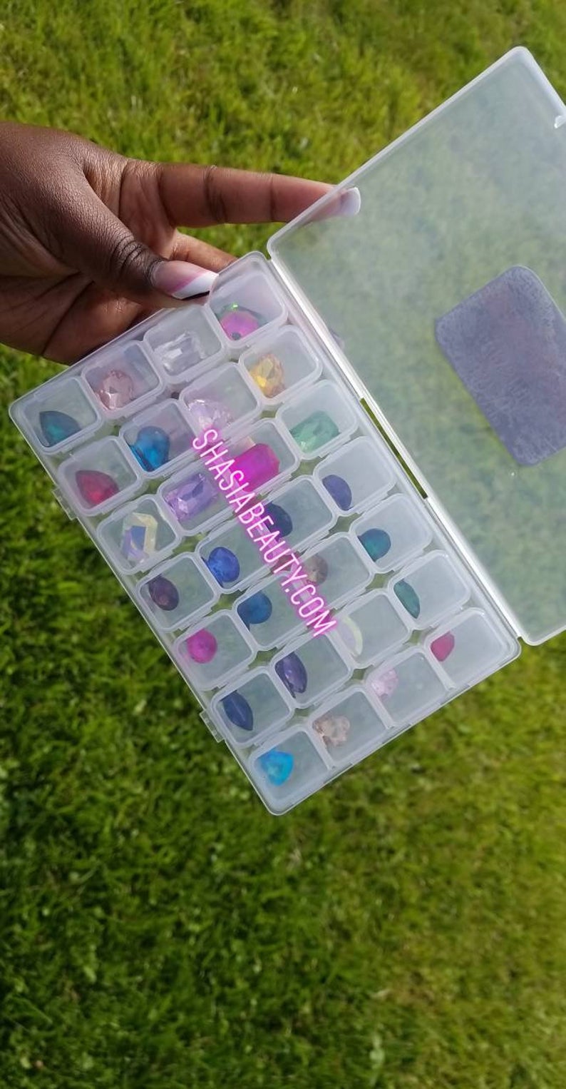 XL 3D Mixed Glass Rhinestones Set-28 pc Storage Case