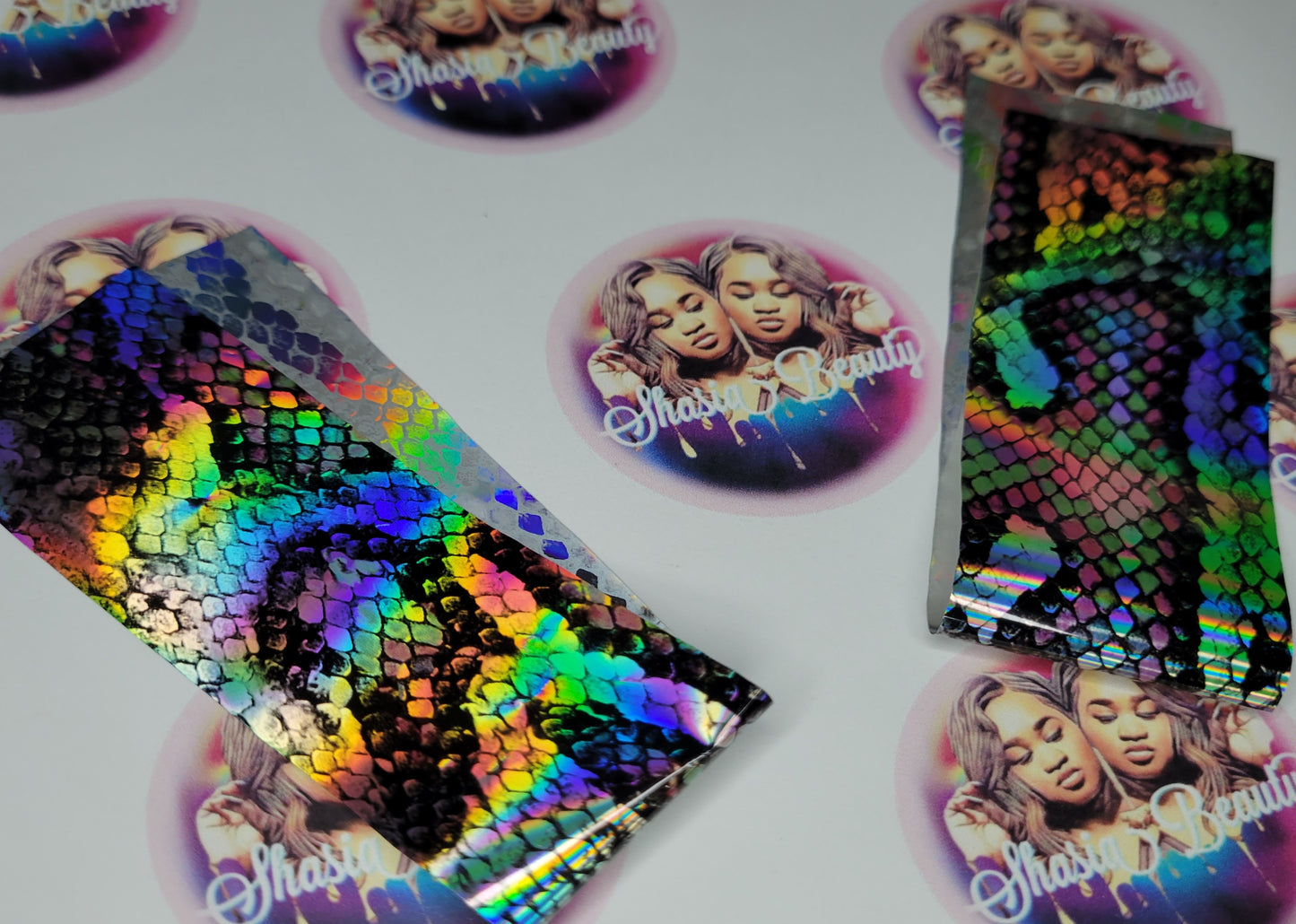 Holo Snakeskin Print Nail Foil