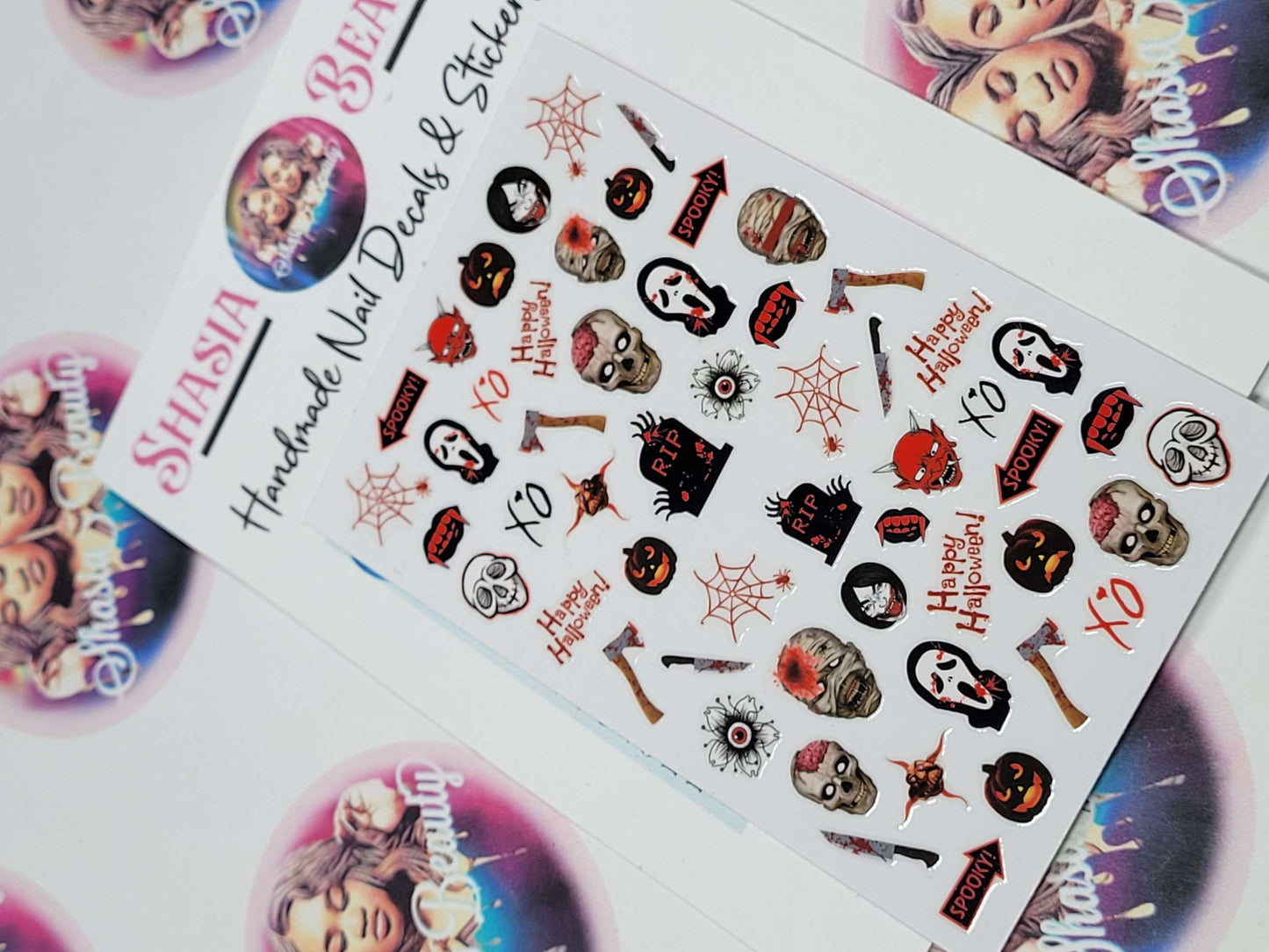 Halloween Horror Character Nail Stickers