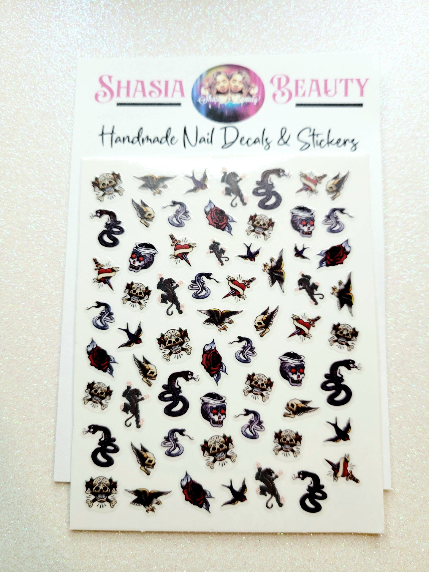 Snakes & Skulls Nail Sticker