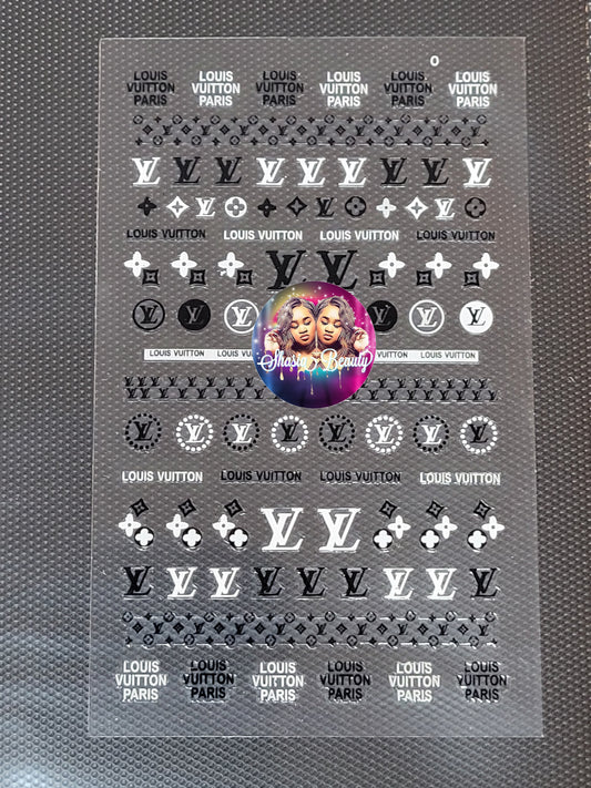 Black & White Design Sticker Mix-620