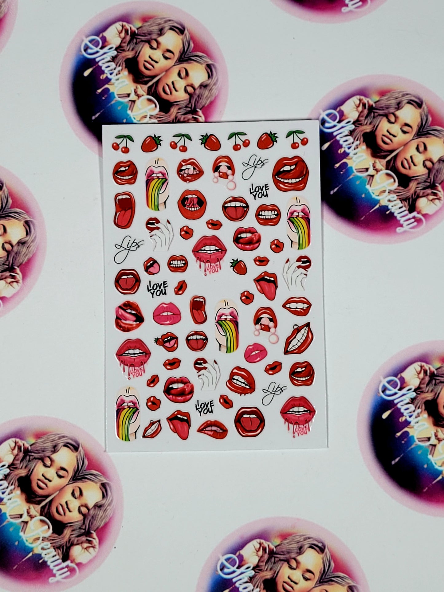 4pc~Valentine Baddie Nail Sticker Bundle1