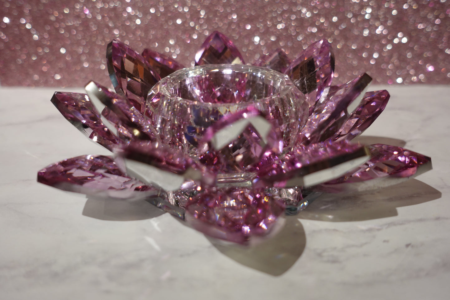 Pink Crystal Lotus Dappen Dish