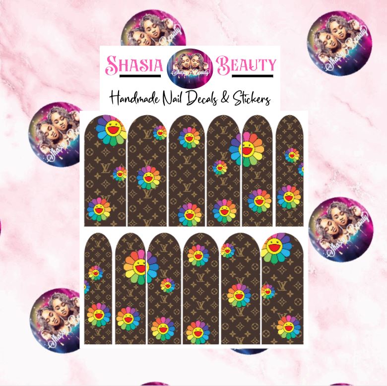 Happy Lou|Flower  Nail Decal