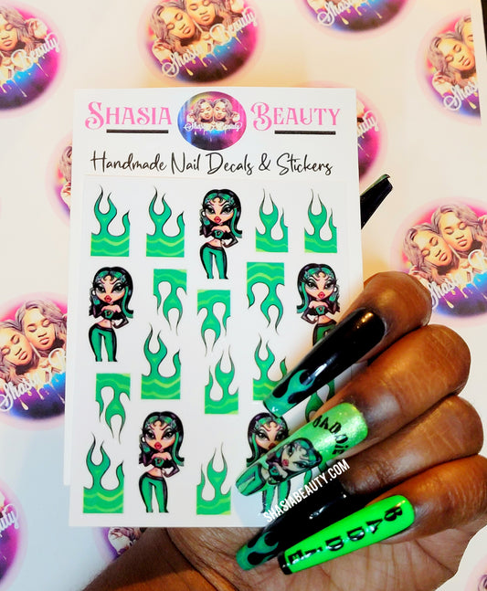 Baddie Girl Envy Nail Decals