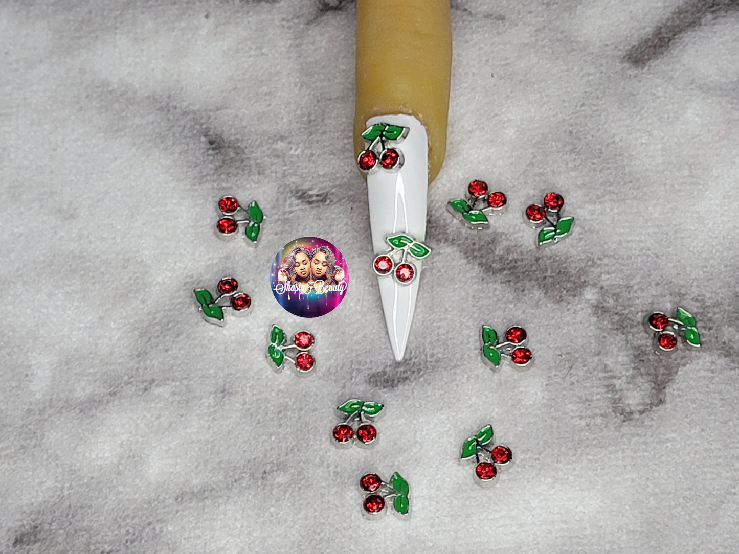 Juicy Cherry Nail Charms 🍒