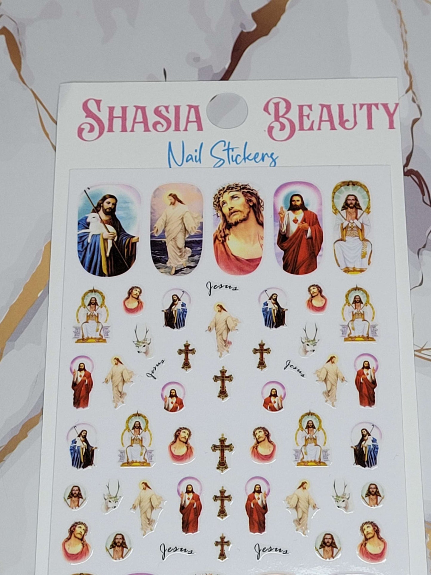 Jesus  Religious Nail Sticker