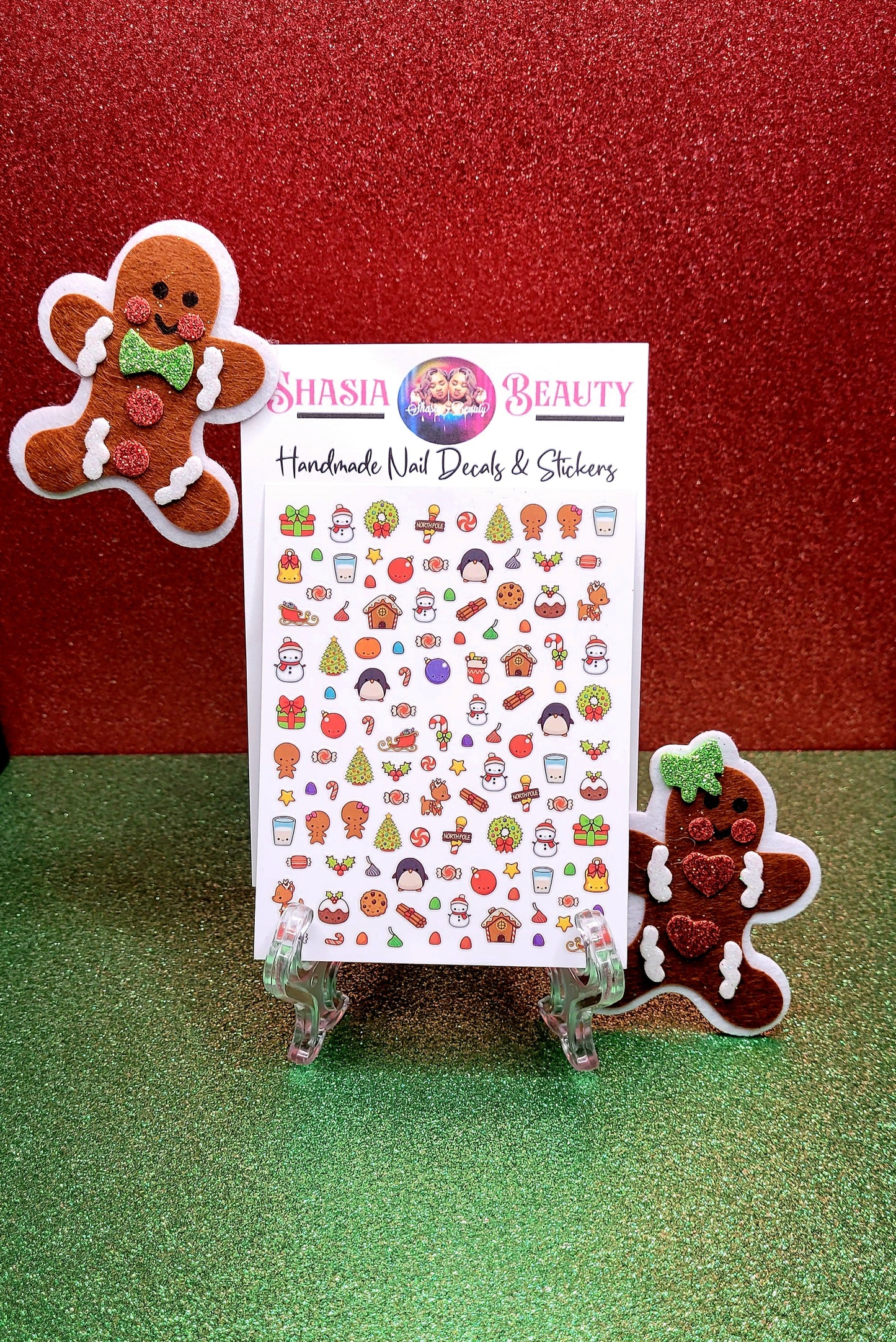 Kawaii Christmas Character Nail Stickers