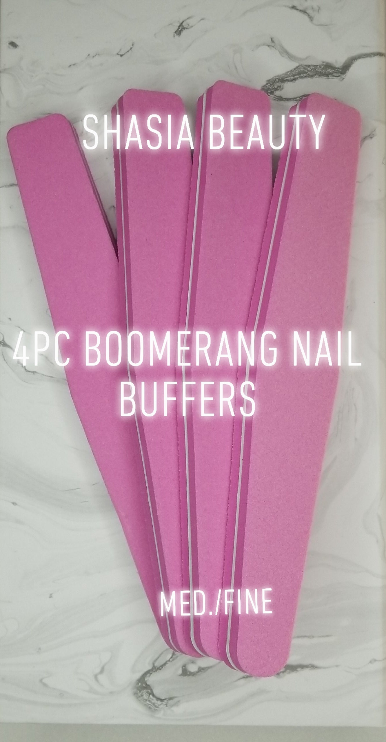 Boomerang Nail Buffers Med/Fine 4pk