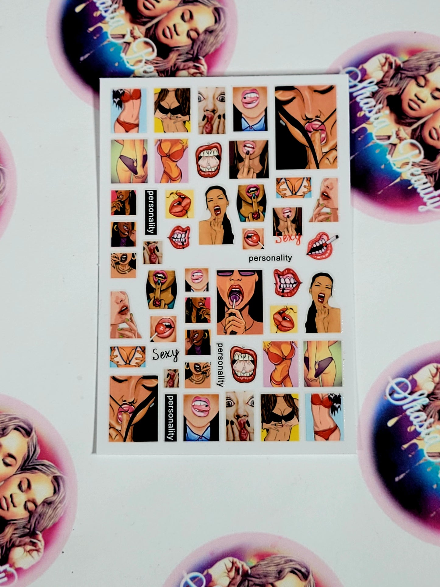 4pc~Valentine Baddie Nail Sticker Bundle1