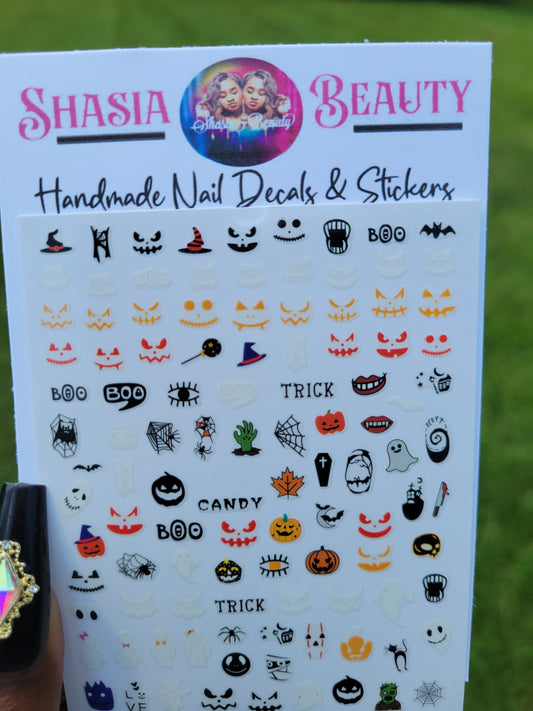 SpookyBoo Mix  Nail Stickers