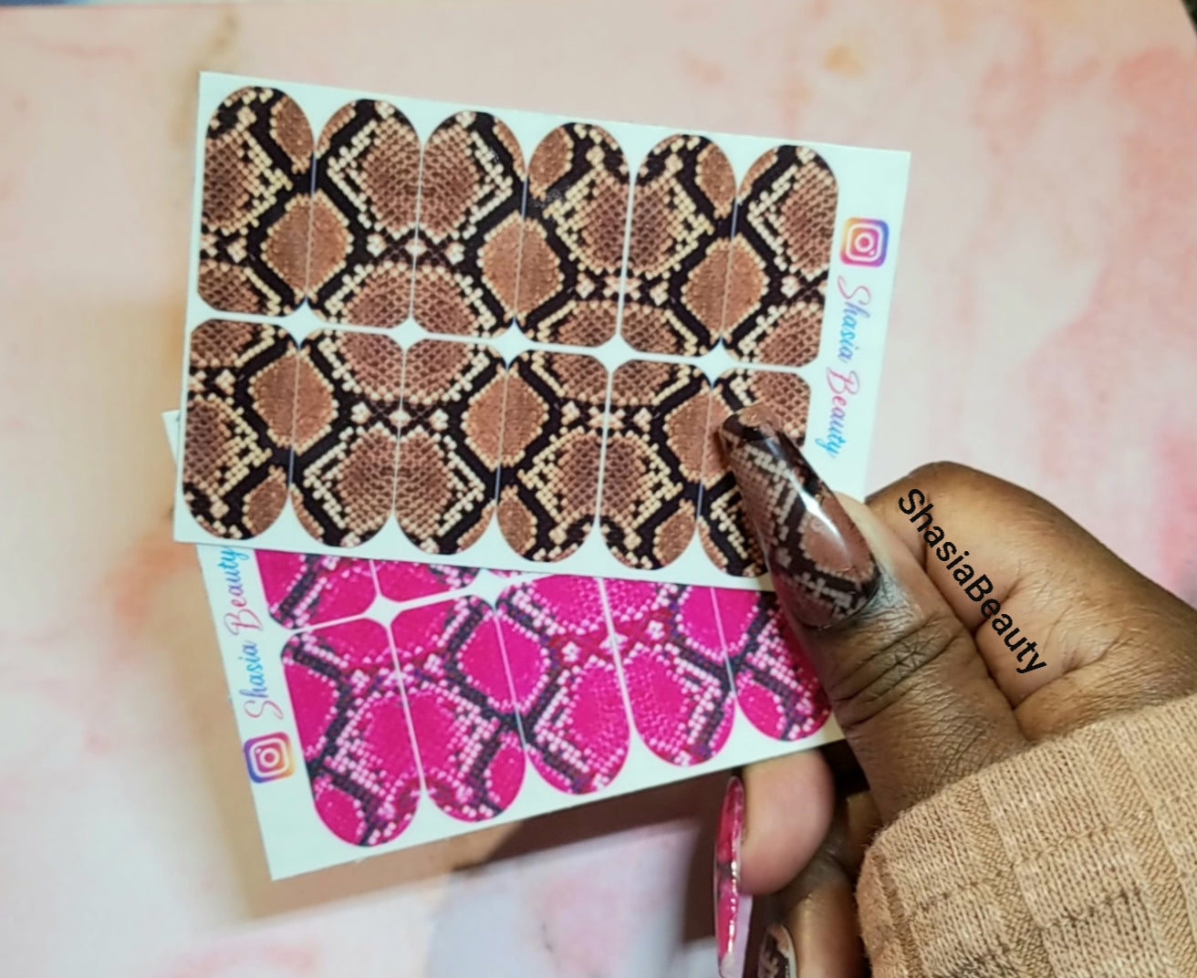 Snakeskin  Nail Decals