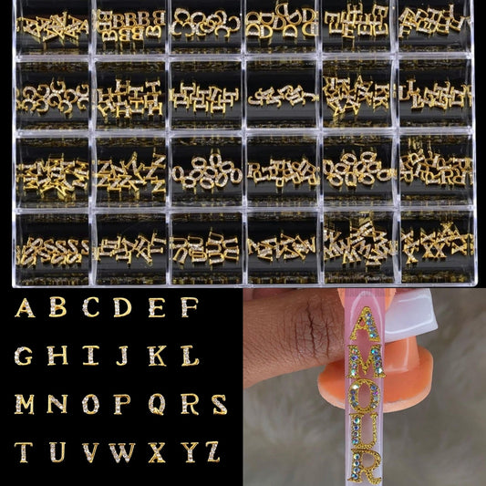 Alphabet Bling Nail Kit 260pcs