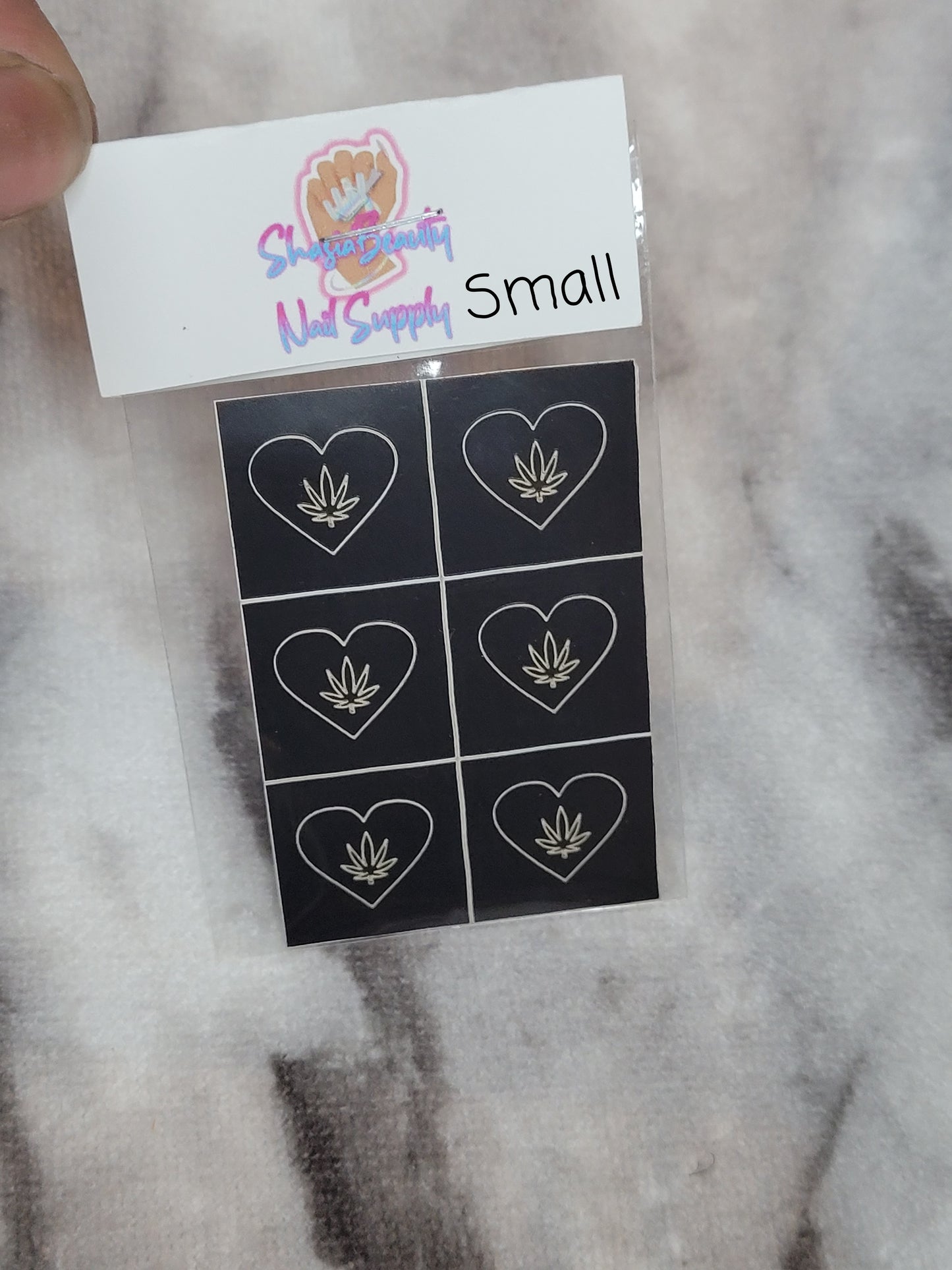 420 Leaf Nail Stencil
