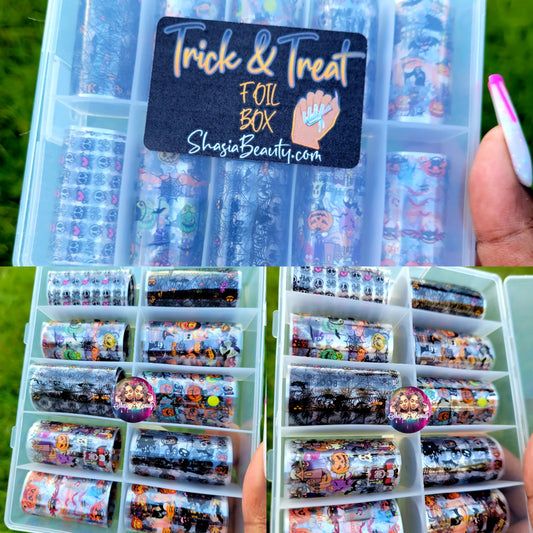 Trick & Treat Halloween Theme  Nail Foil Box