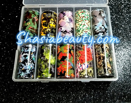 Camo Nail Art Foil Box