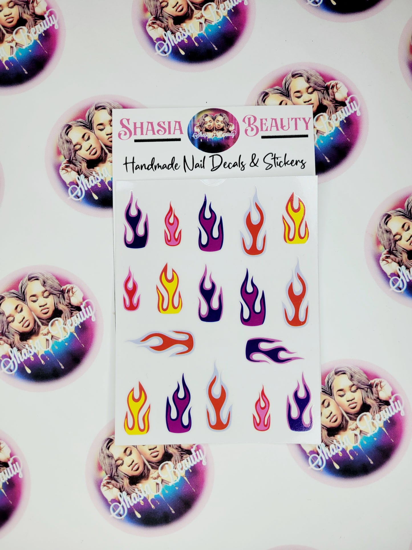 Baddie Flame Nail Sticker