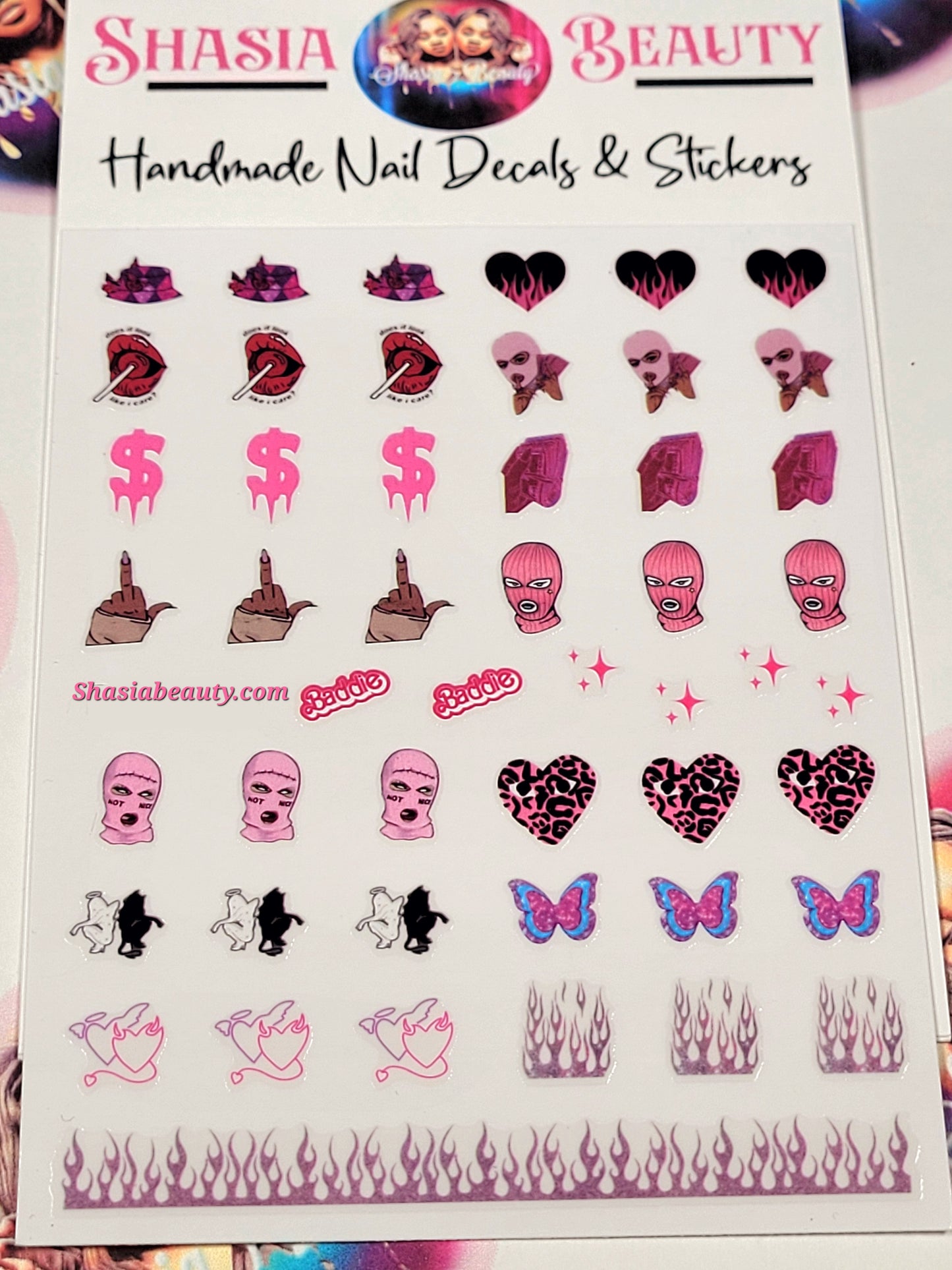 Baddie Aesthetic 2 Nail Sticker or Decal