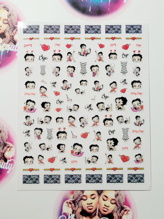 Betty Boop Nail Stickers