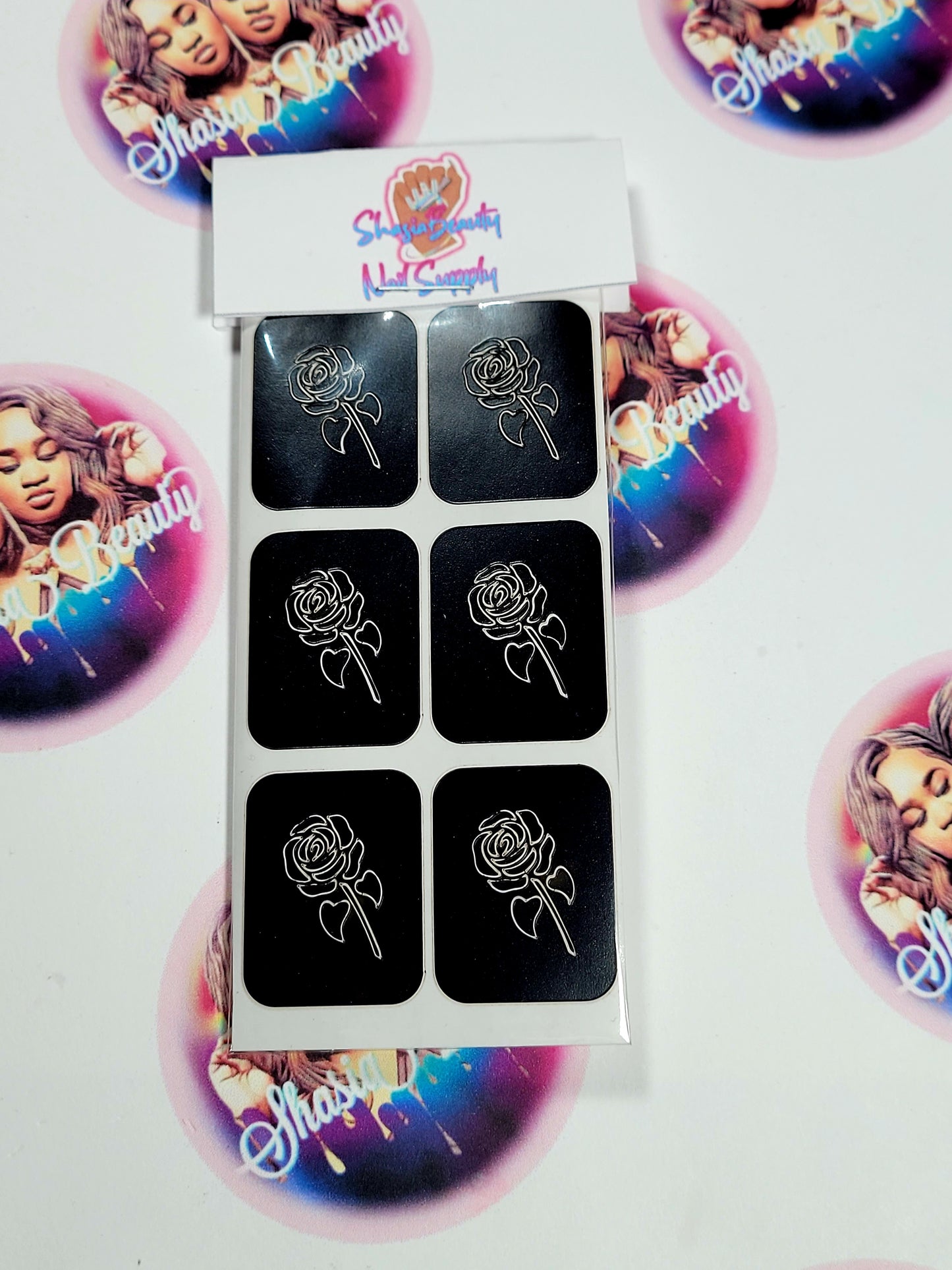 Rose Nail Stencil