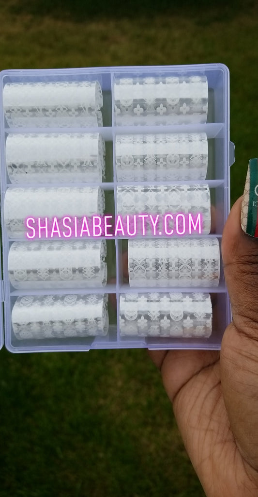 White Nail Art Foil Box-103