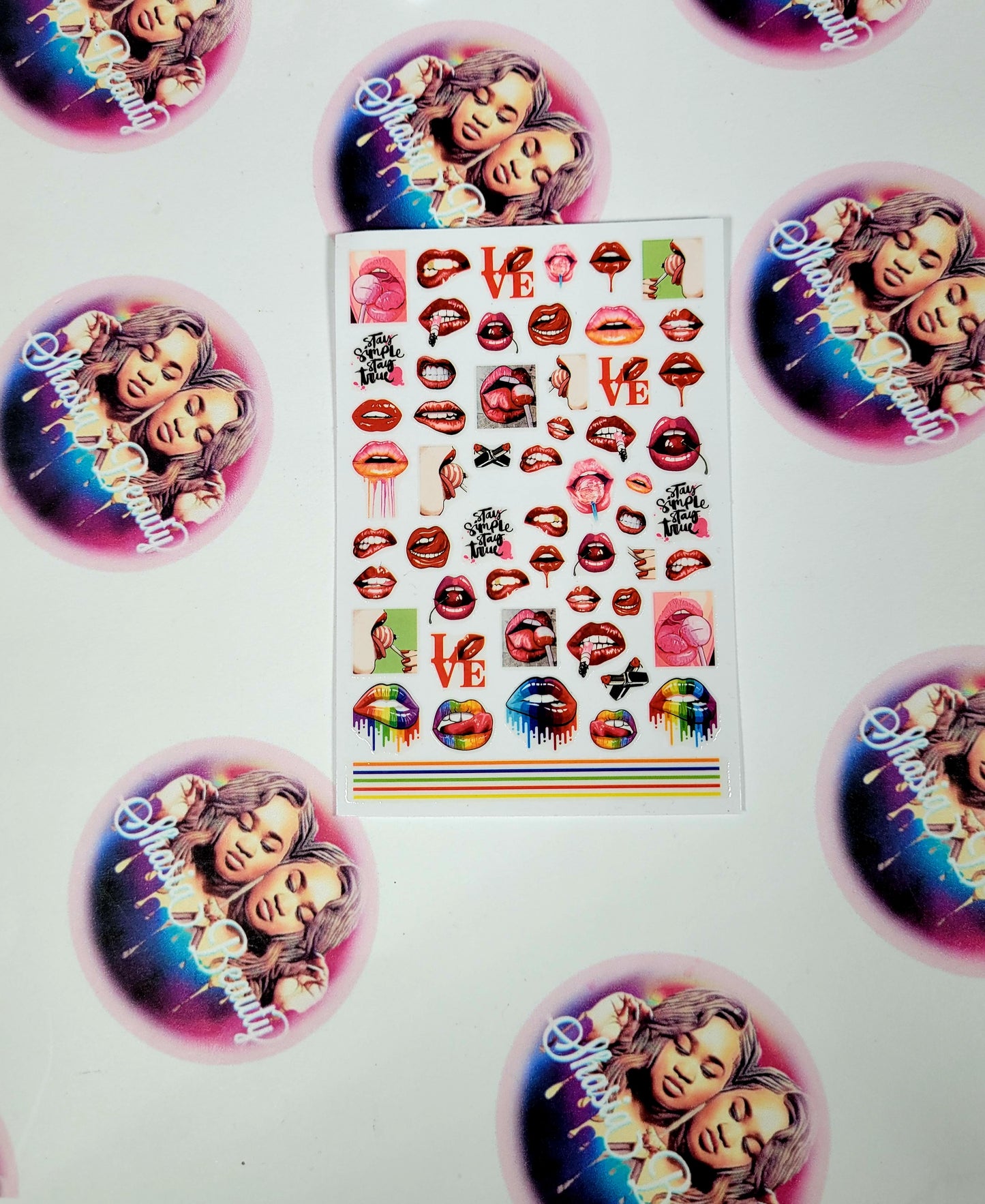 4pc~Valentine Baddie Nail Sticker Bundle2