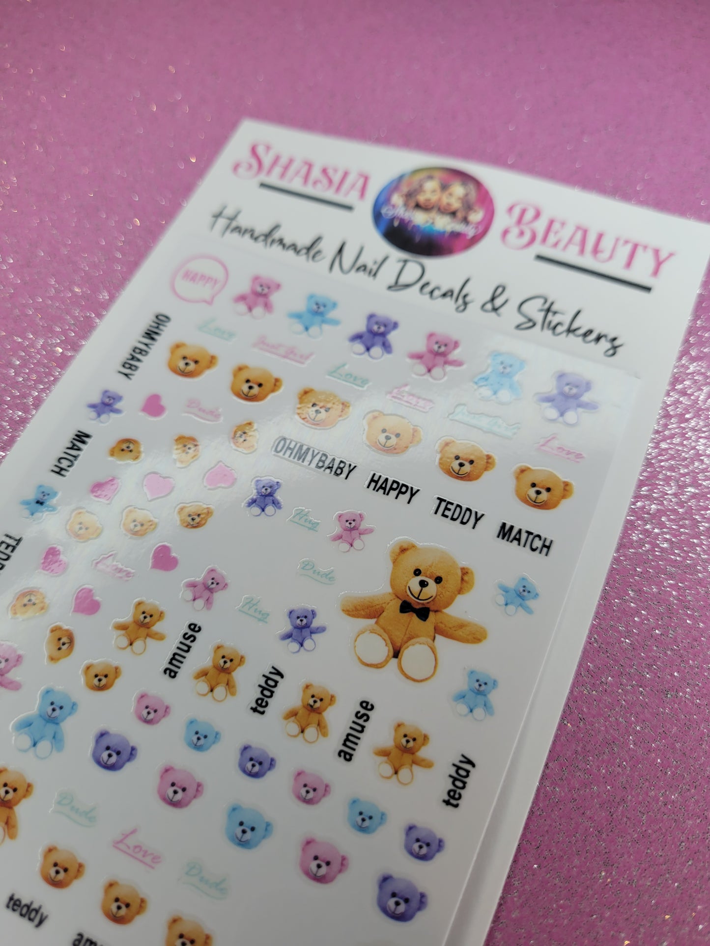 Oh My Teddy Bear Nail Stickers