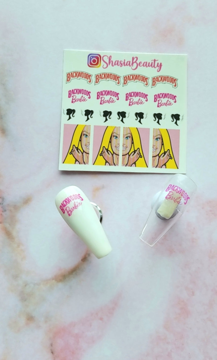 Backwoodz Barbz Nail Decals