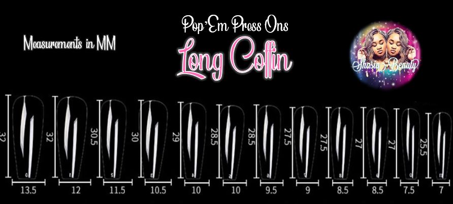 Long Coffin Full Cover  Nails
