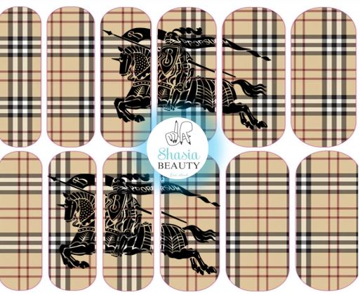 Horse & Plaid Nail Decals