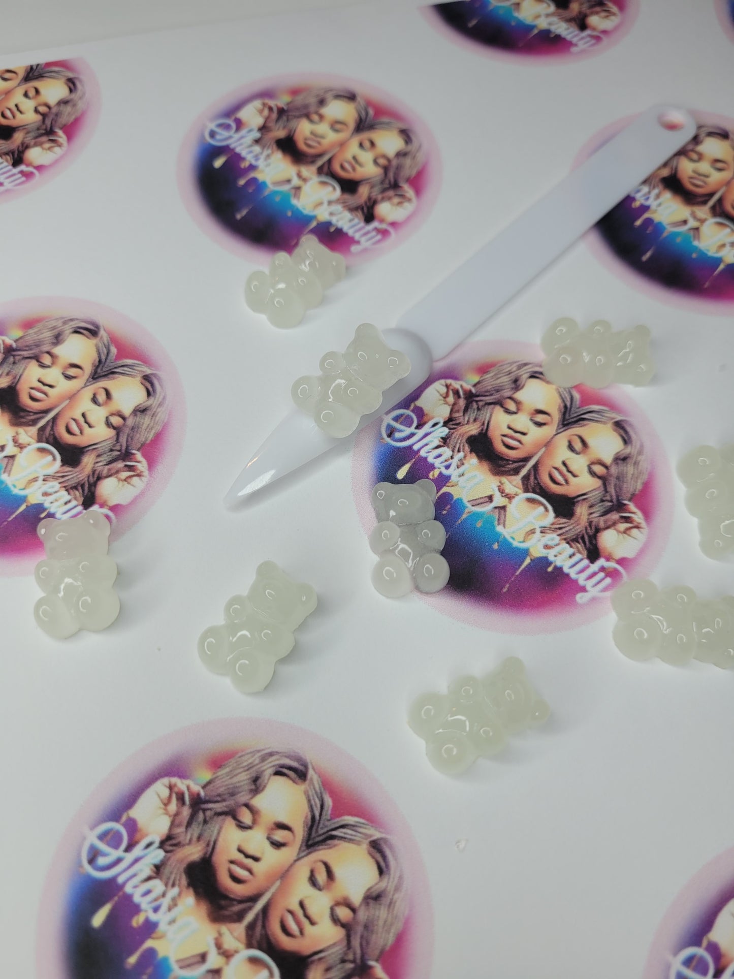 Glow in the Dark Gummy Bear Nail Charms