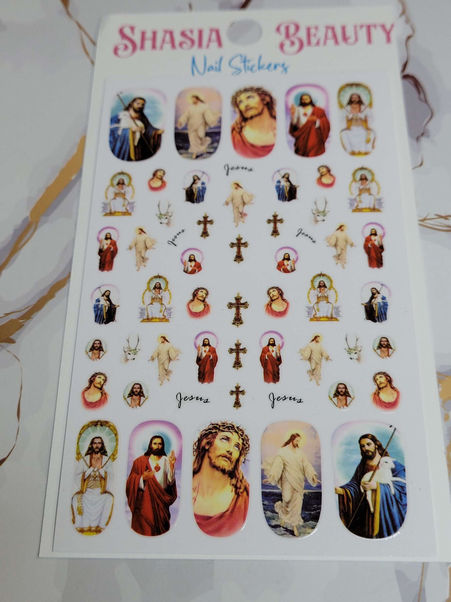 Jesus  Religious Nail Sticker