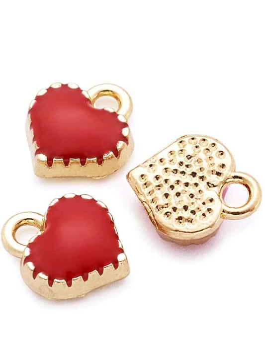 Heart Lockett  Nail Charms 5pc