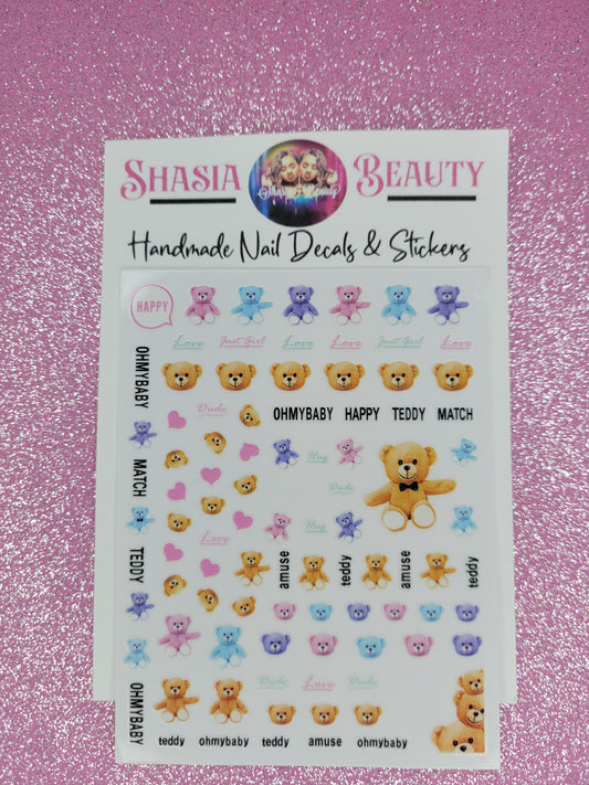 Oh My Teddy Bear Nail Stickers