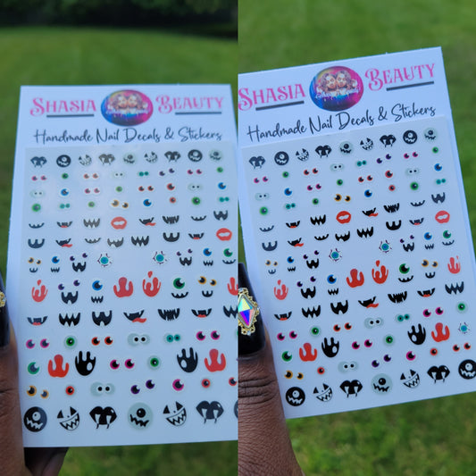 Creature Face Nail Stickers