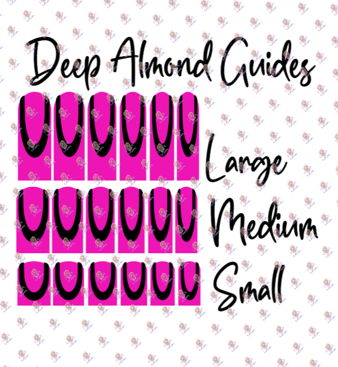 Deep Almond Frenchie Nail Stencil Guide