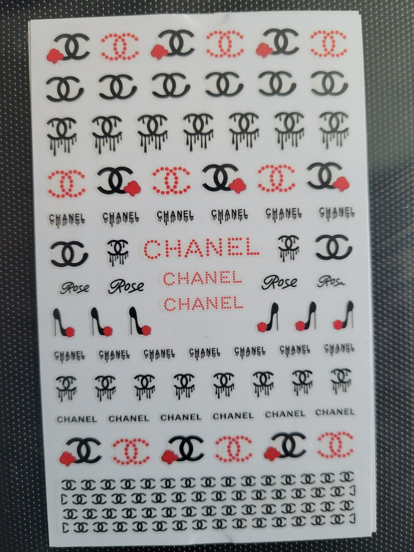 C Rose Drip Nail Stickers