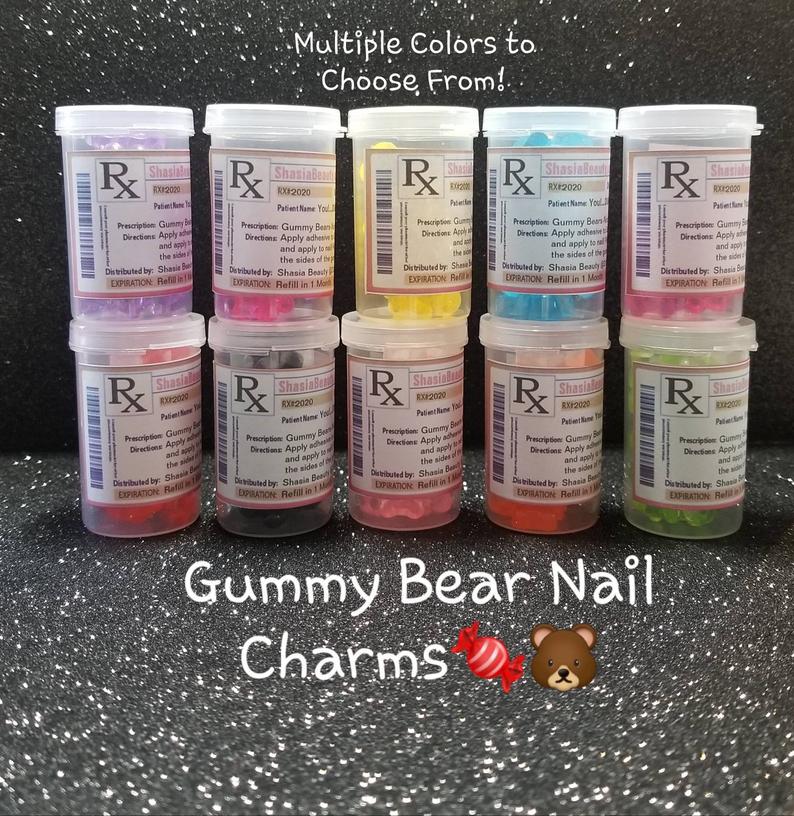 Mylar Gummy Bear Nail Charms