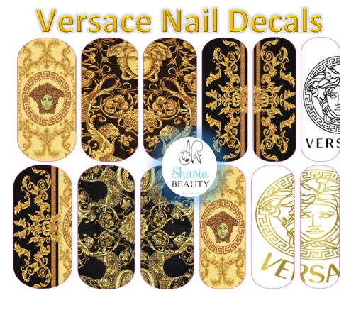 Luxe Gold Logo Nail Decals