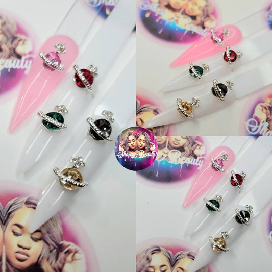 Planet Nail Charms 5pc