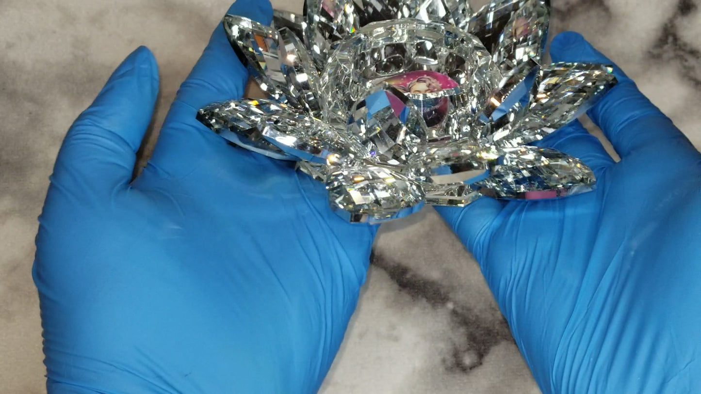 Clear Crystal Lotus Nail Dappen Dish