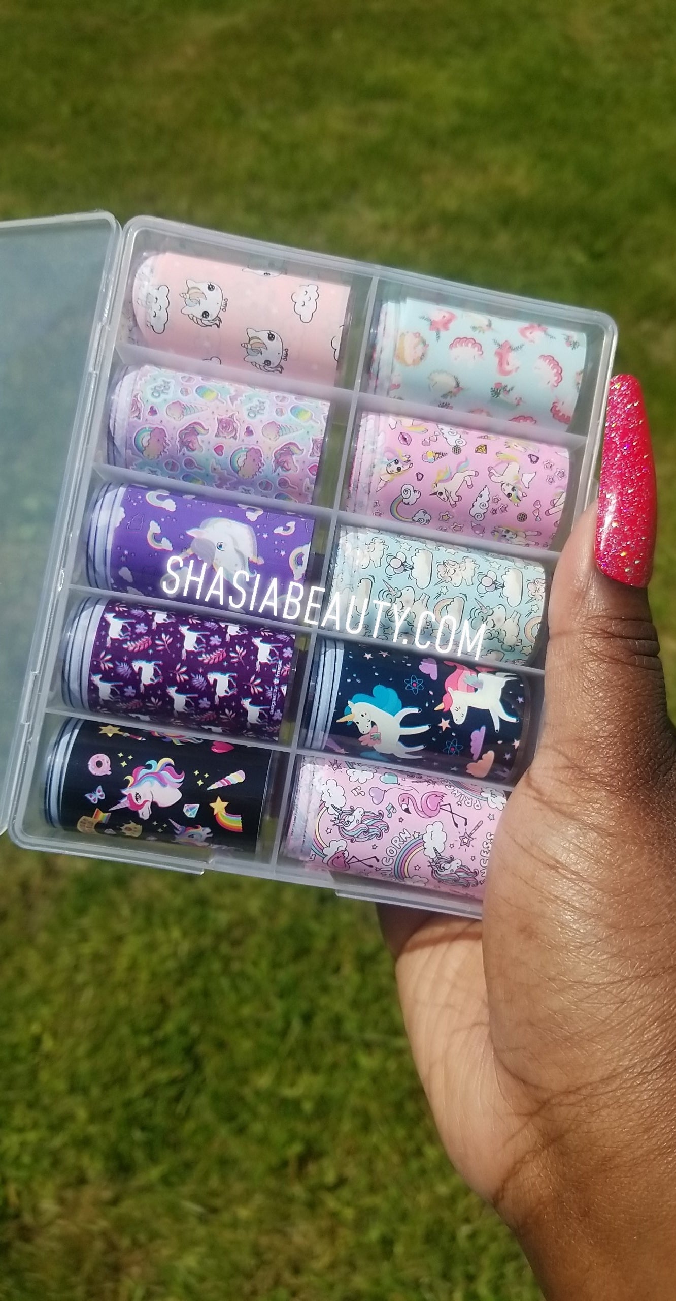 Pretty Unicorn Kawaii Nail Art Foil Box