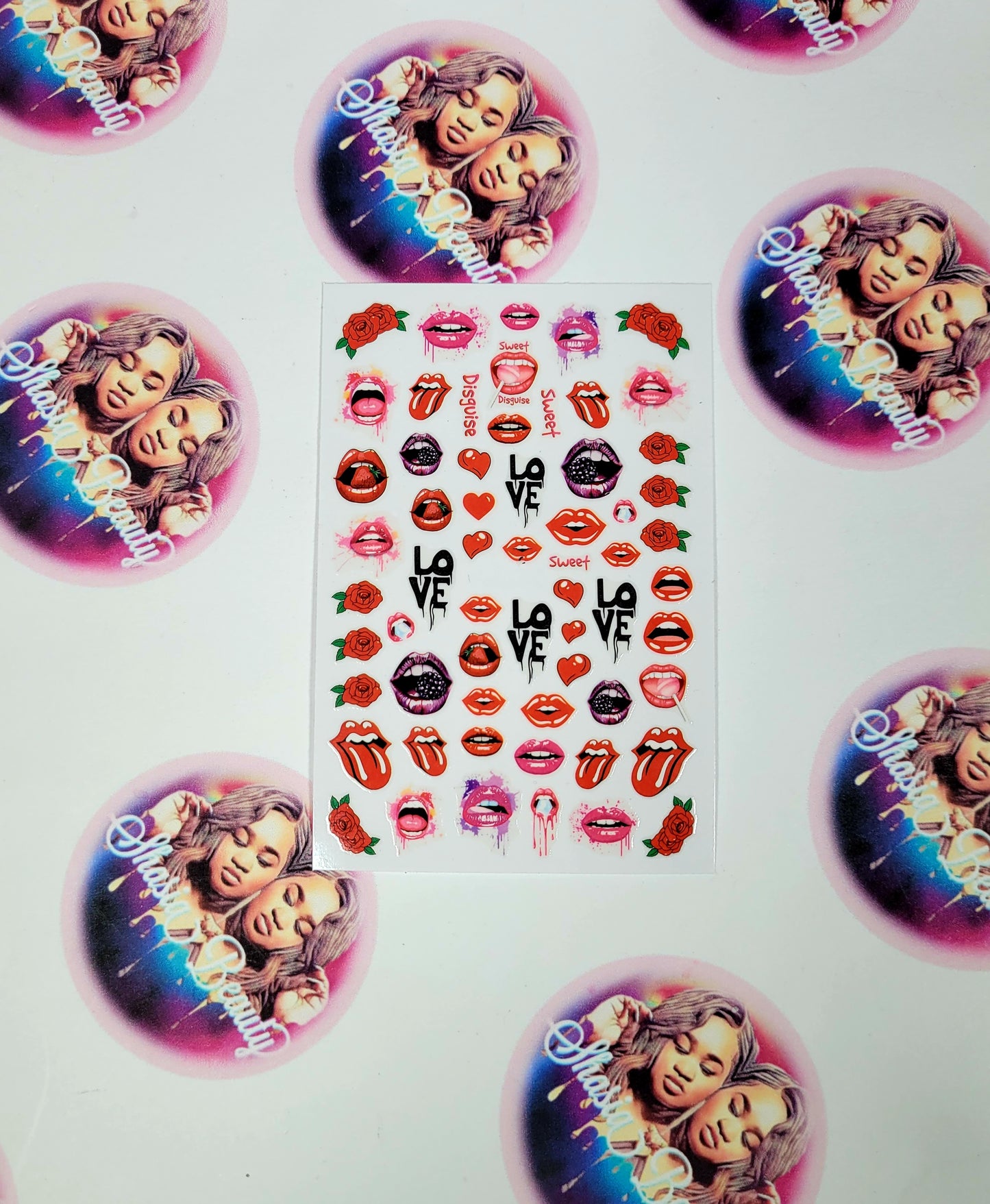 4pc~Valentine Baddie Nail Sticker Bundle2