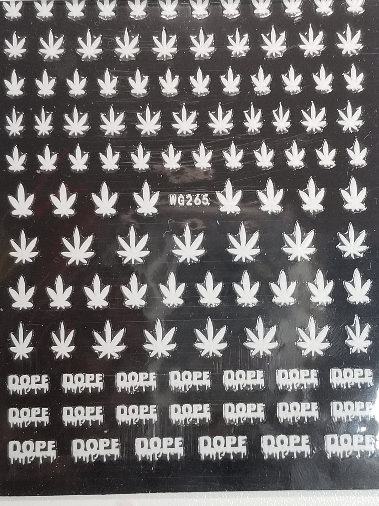 420 Glow in the Dark Leaf Nail Stickers