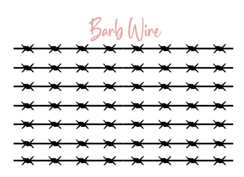 Barb Wire Nail Stickers